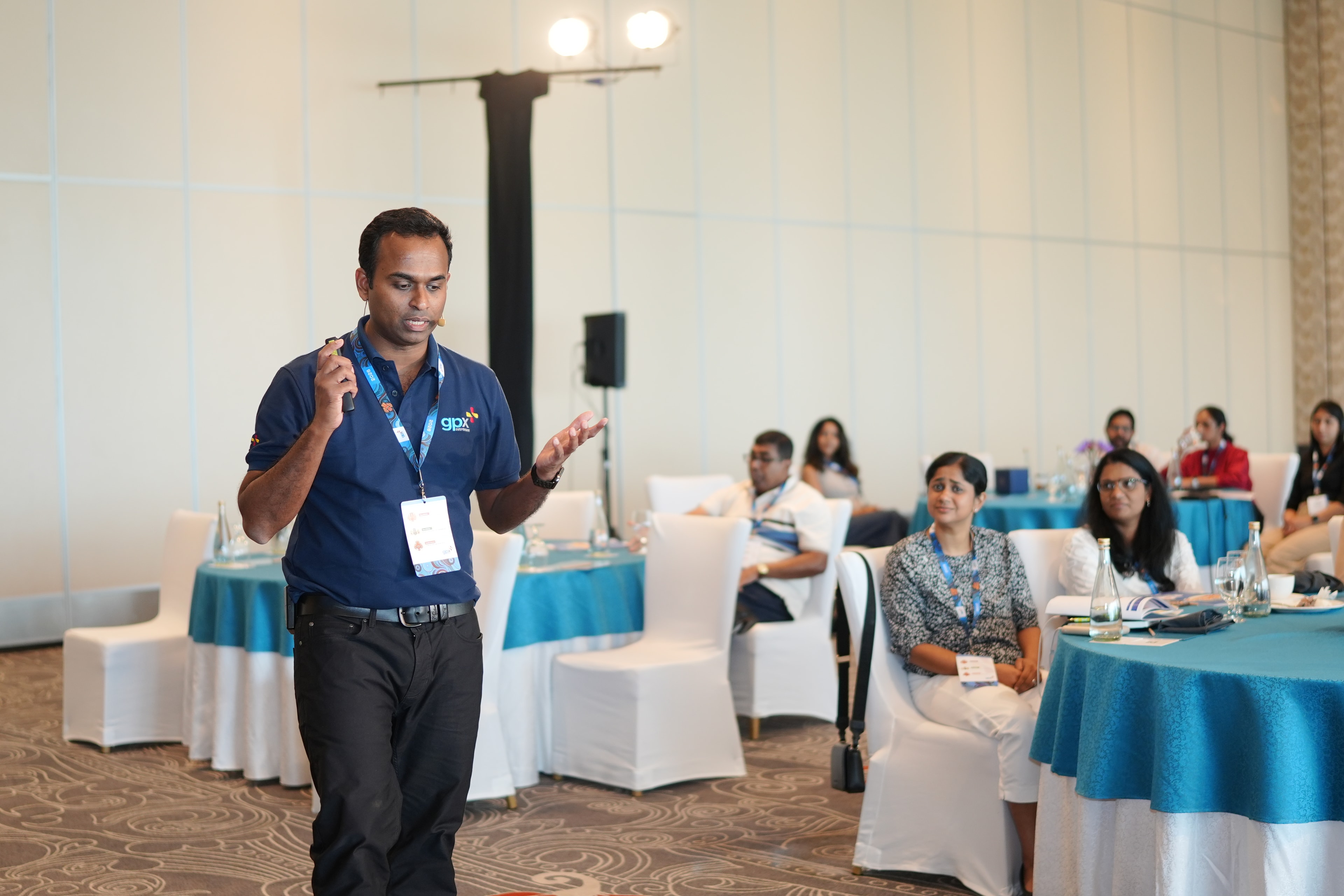 Faculty member presenting an education session at gpx 2026 in Colombo, Sri Lanka